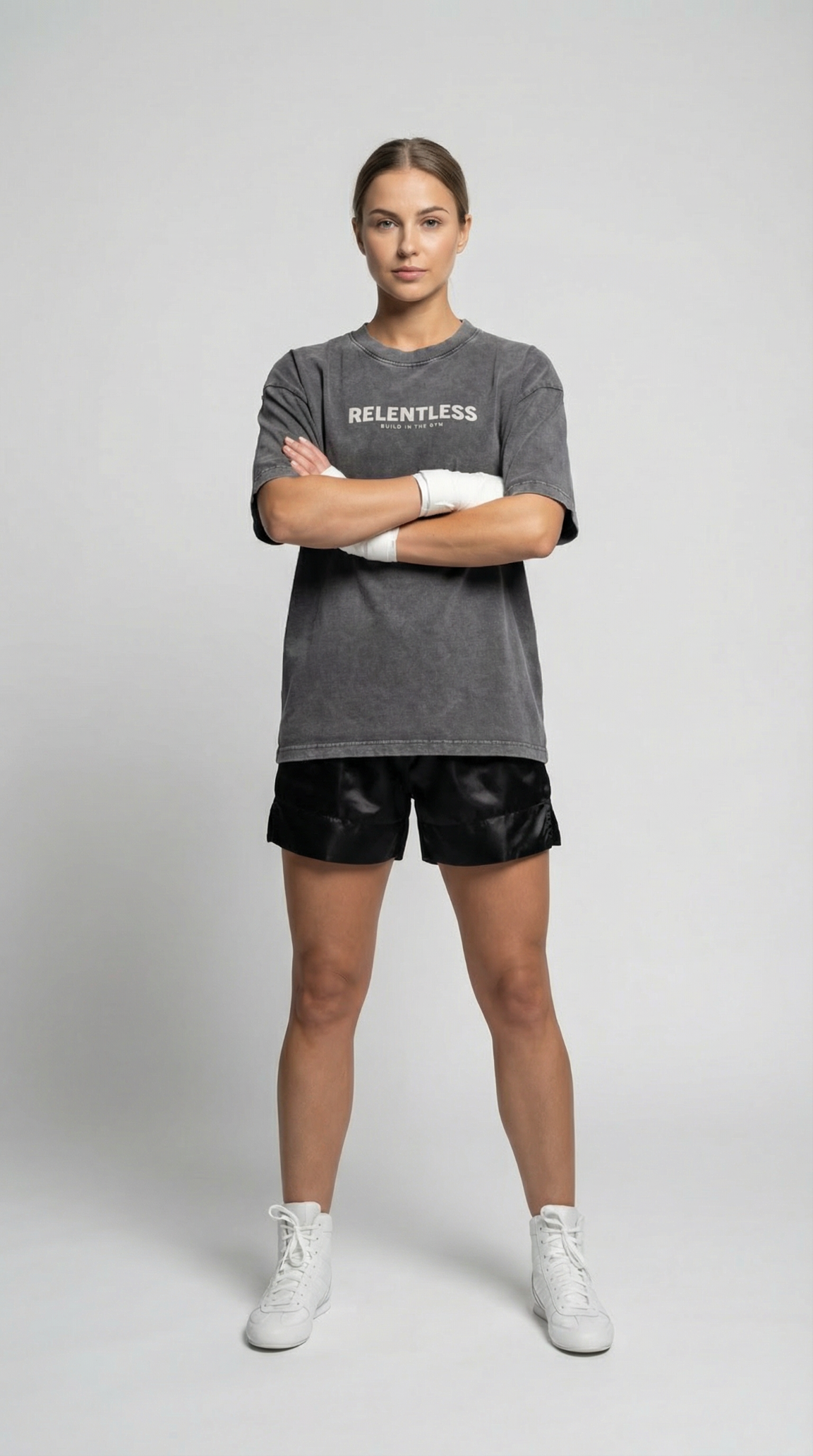 Relentless vrouw tshirt grijs8