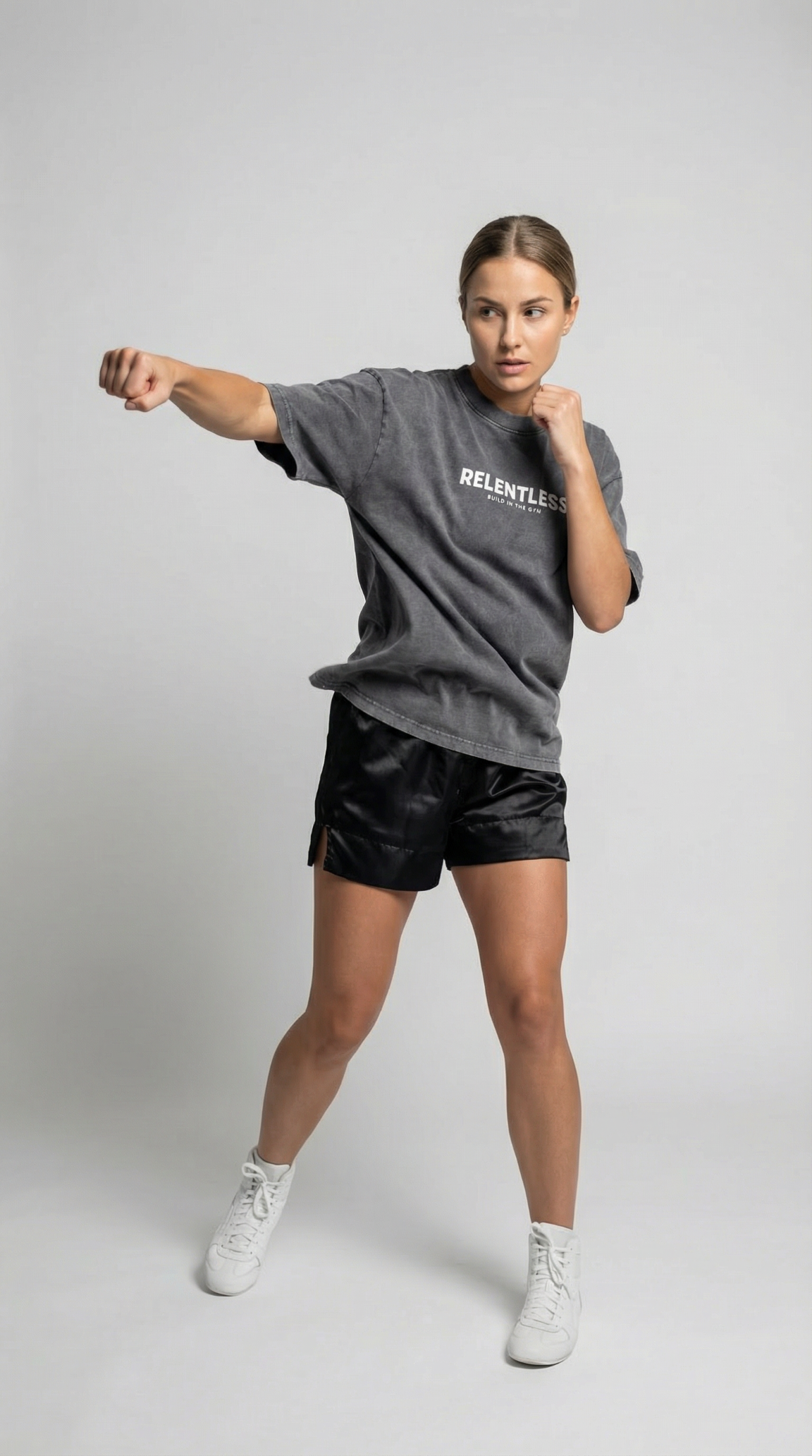 Relentless vrouw tshirt grijs8