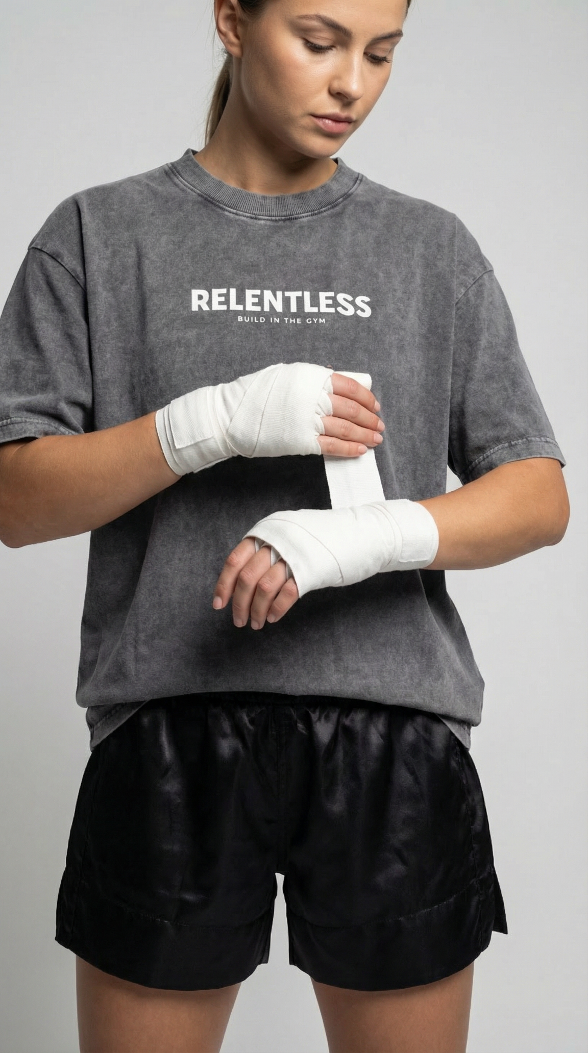 Relentless vrouw tshirt grijs8