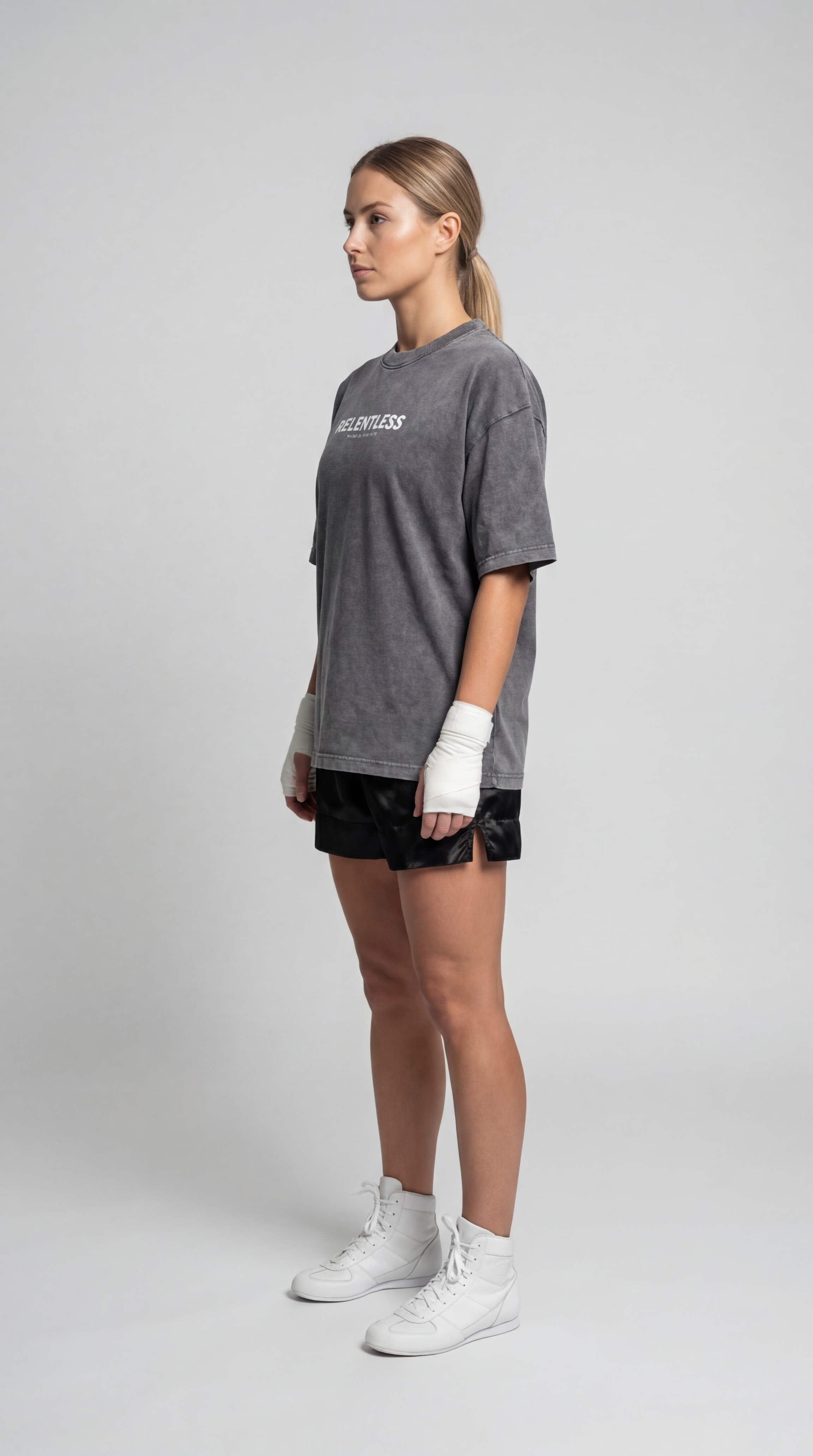 Relentless vrouw tshirt grijs8