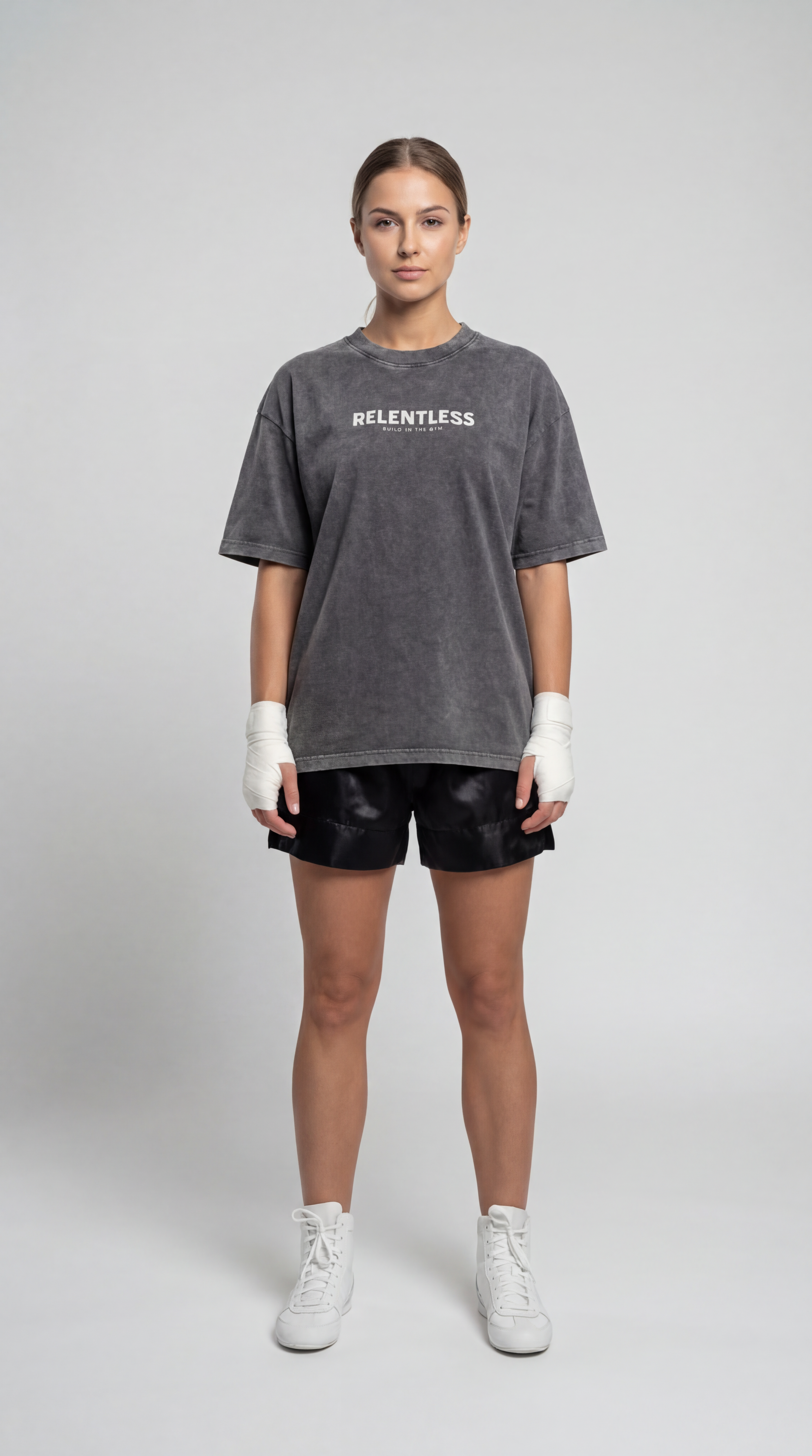 Relentless vrouw tshirt grijs8